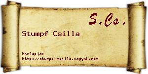 Stumpf Csilla névjegykártya